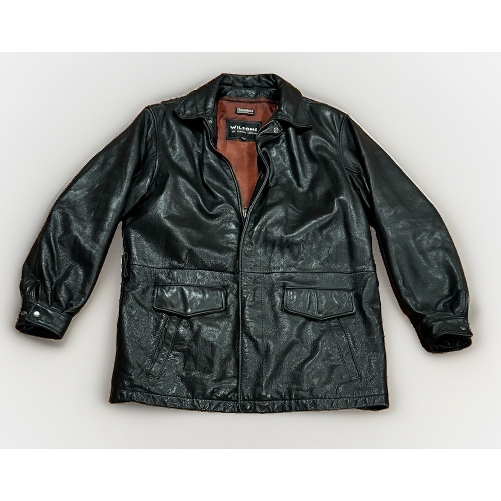 Vintage 90s Wilson's Leather Car Club Coat Dean Winchester Jacket Supernatural M